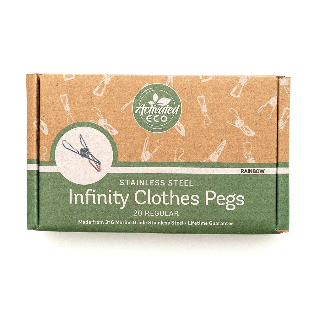 Stainless Steel Infinity Clothes Pegs 20 Pack