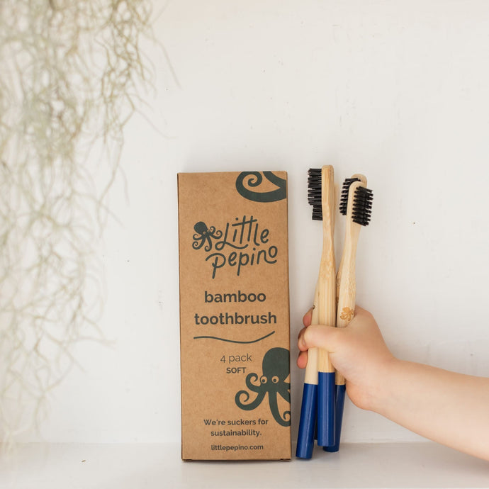 Bamboo Toothbrush Set - 4 Pack