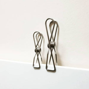 Stainless Steel Infinity Clothes Pegs Large Size - 60 Pack