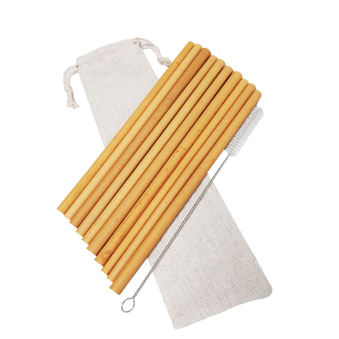 Bamboo Straws Reusable 10 Pack
