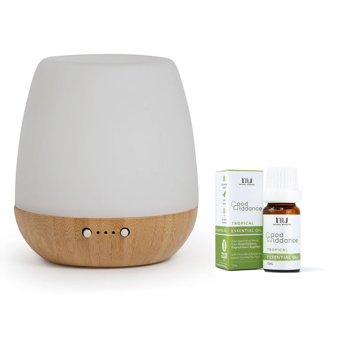 Diffuser & Good Riddance Tropical Essential Oil 12mL