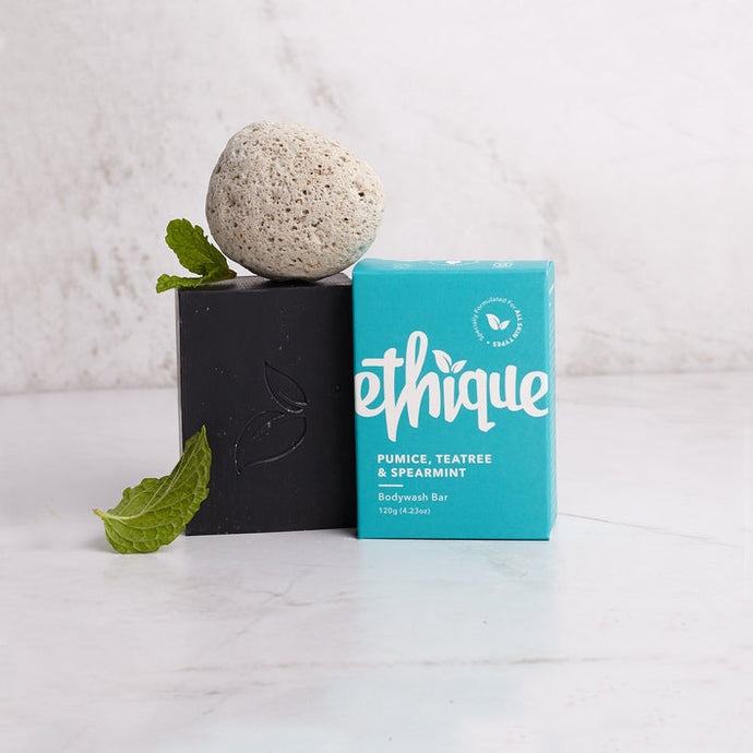 Ethique Exfoliating Pumice, Tea Tree, & Spearmint Soap Bar 120g