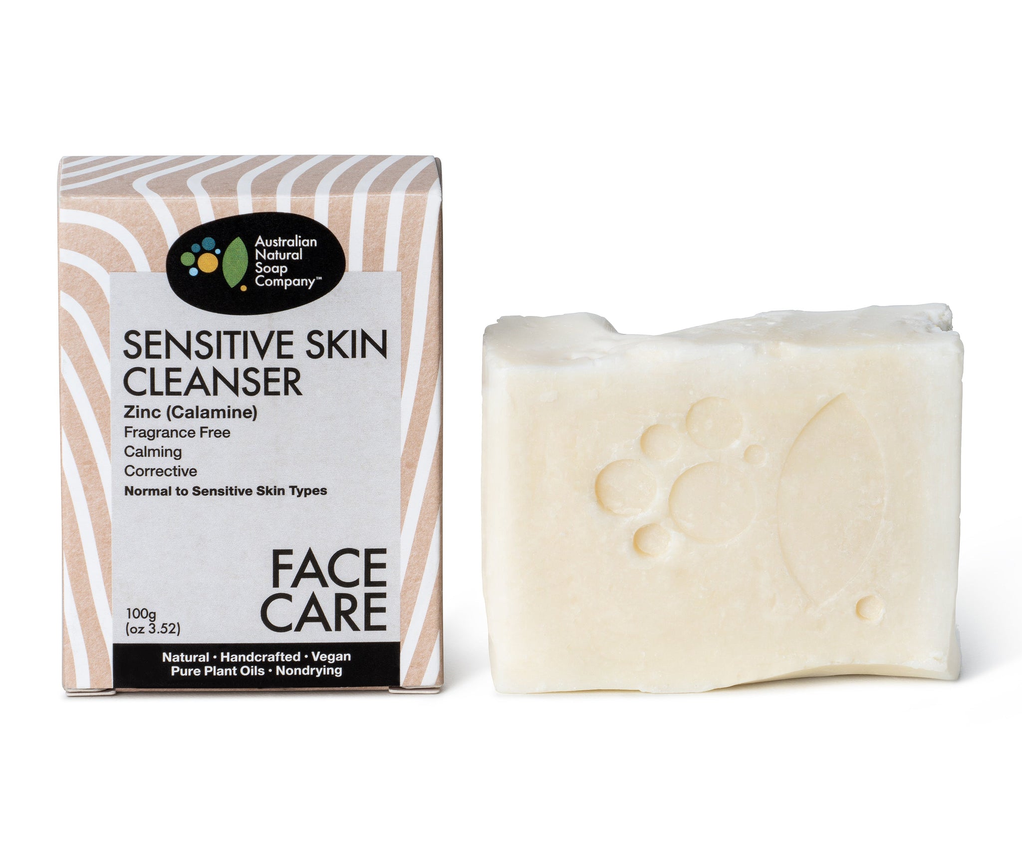 Sensitive Skin Facial Cleanser Bar - Zinc (Calamine)