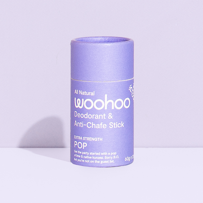 Woohoo All Natural Deodorant Stick Pop - Extra Strength 60g