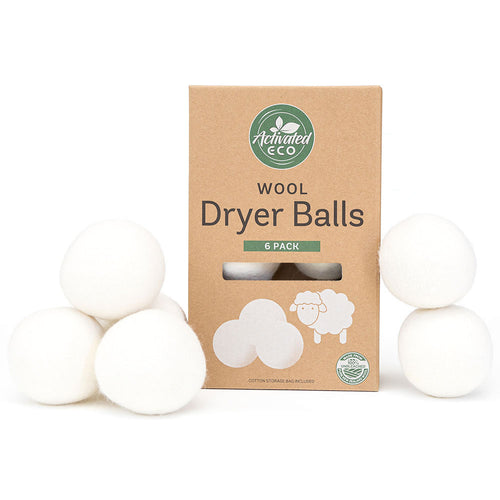 Wool Dryer Balls 6 Pack with Storage Pouch