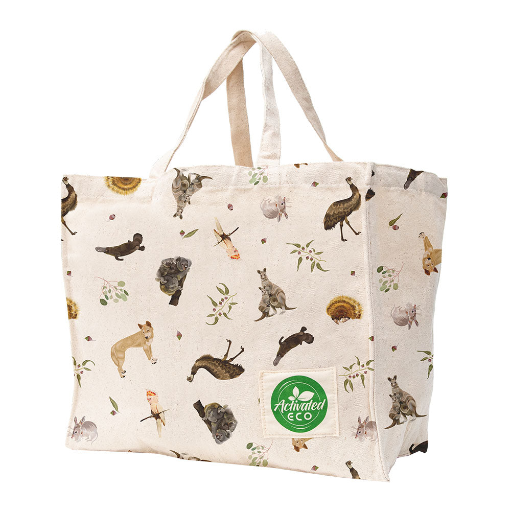 Tote-ally Wild Animal Print Shopping Bag with Pockets