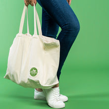 Organic Cotton Tote Shopping Bag with Pockets