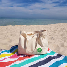 Organic Cotton Tote Shopping Bag with Pockets