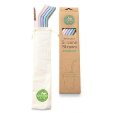 Reusable Silicone Straws 10 Pack - Pastel