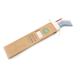 Reusable Silicone Straws 10 Pack - Pastel