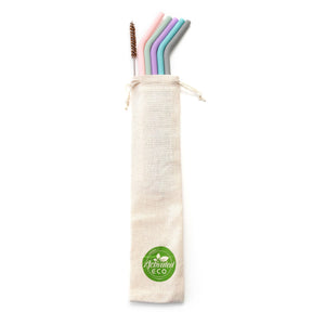Reusable Silicone Straws 10 Pack - Pastel