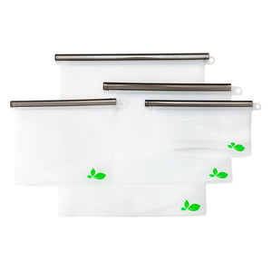 Silicone Food Storage Pouches - Set of Four