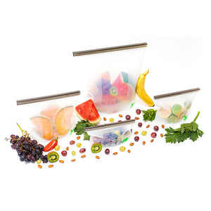 Silicone Food Storage Pouches - Set of Four