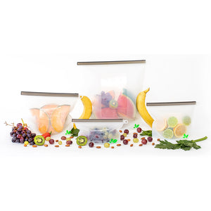 Silicone Food Storage Pouches - Set of Four