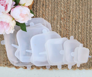 Square Silicone Food Covers 6 Pack