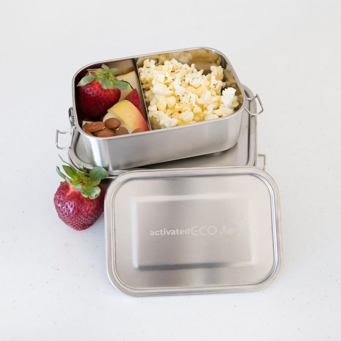 Reusable Stainless Steel Lunch Tray - ECOlunchtray - Ecopiggy