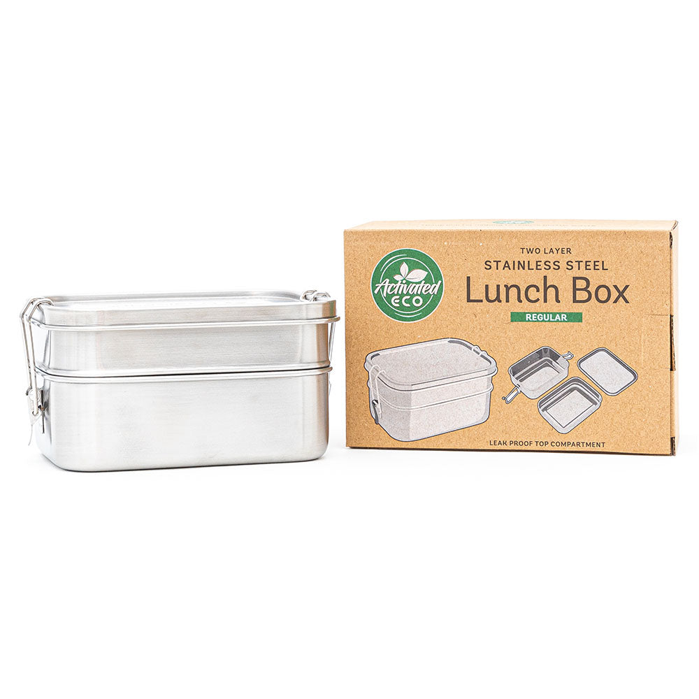 Aohea Stainless Steel Bento Lunch Box Leak Proof with 2 Sauce