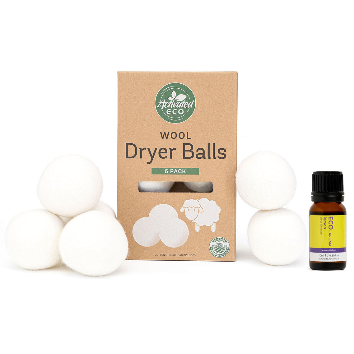 Wool Dryer Balls Essential Oil Bundle